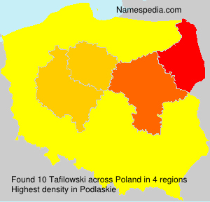 Surname Tafilowski in Poland Surname Tafilowski in Poland