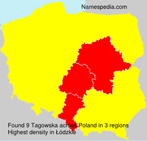 Surname Tagowska in Poland Surname Tagowska in Poland