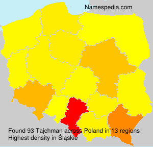 Surname Tajchman in Poland Surname Tajchman in Poland