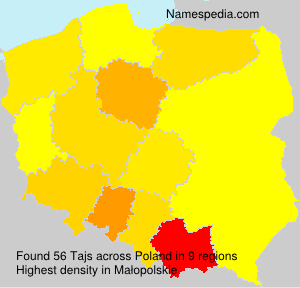 Surname Tajs in Poland Surname Tajs in Poland