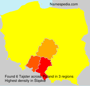 Surname Tajster in Poland Surname Tajster in Poland