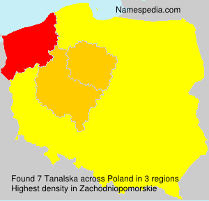 Surname Tanalska in Poland Surname Tanalska in Poland