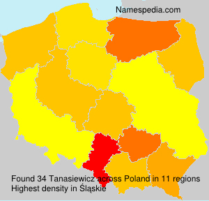Surname Tanasiewicz in Poland Surname Tanasiewicz in Poland