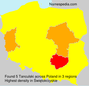 Surname Tanculski in Poland Surname Tanculski in Poland