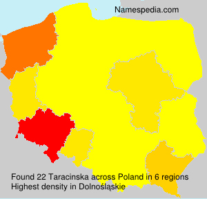 Surname Taracinska in Poland Surname Taracinska in Poland