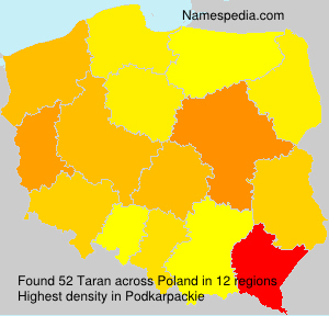 Surname Taran in Poland Surname Taran in Poland