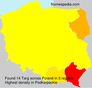 Surname Targ in Poland Surname Targ in Poland
