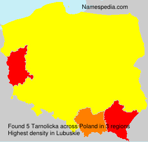 Surname Tarnolicka in Poland Surname Tarnolicka in Poland