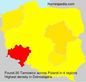 Surname Tarnowicz in Poland Surname Tarnowicz in Poland