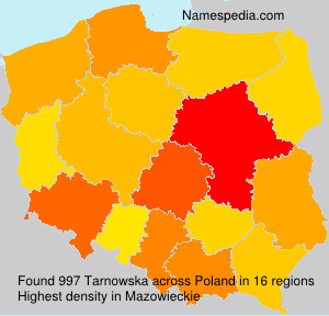 Surname Tarnowska in Poland Surname Tarnowska in Poland
