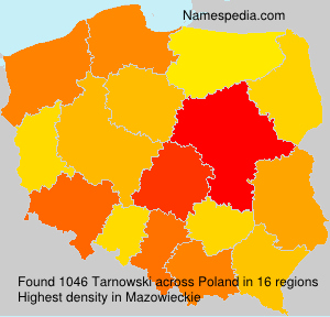 Surname Tarnowski in Poland Surname Tarnowski in Poland