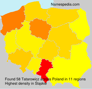 Surname Tatarowicz in Poland Surname Tatarowicz in Poland