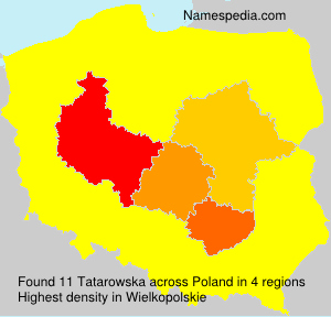 Surname Tatarowska in Poland Surname Tatarowska in Poland