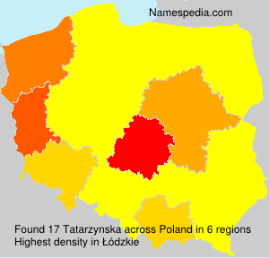 Surname Tatarzynska in Poland Surname Tatarzynska in Poland
