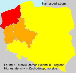 Surname Tatesiuk in Poland Surname Tatesiuk in Poland