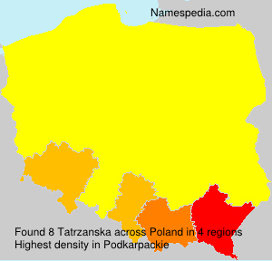 Surname Tatrzanska in Poland Surname Tatrzanska in Poland