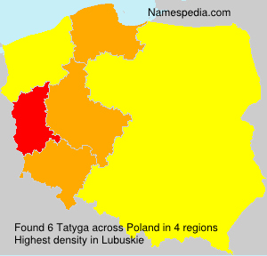 Surname Tatyga in Poland Surname Tatyga in Poland