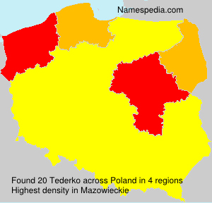 Surname Tederko in Poland Surname Tederko in Poland