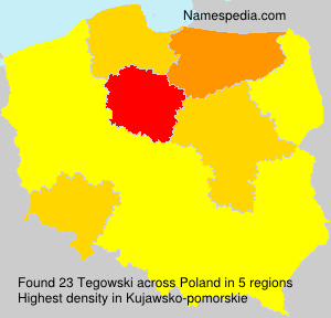 Surname Tegowski in Poland Surname Tegowski in Poland