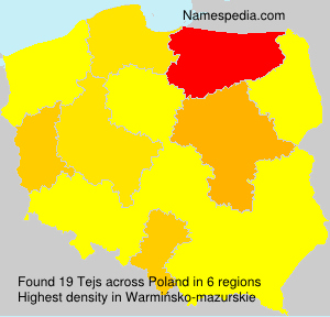 Surname Tejs in Poland Surname Tejs in Poland