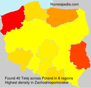 Surname Telej in Poland Surname Telej in Poland