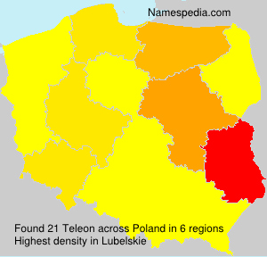 Surname Teleon in Poland Surname Teleon in Poland