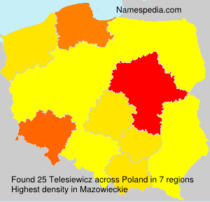 Surname Telesiewicz in Poland Surname Telesiewicz in Poland