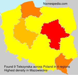 Surname Telezynska in Poland Surname Telezynska in Poland