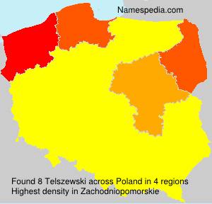 Surname Telszewski in Poland Surname Telszewski in Poland