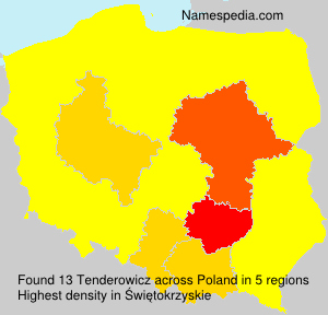 Surname Tenderowicz in Poland Surname Tenderowicz in Poland