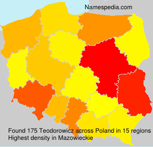 Surname Teodorowicz in Poland Surname Teodorowicz in Poland