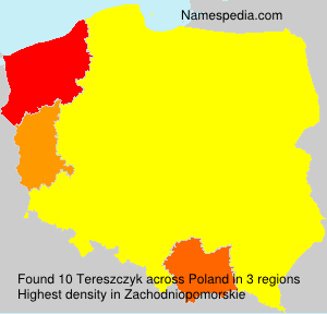Surname Tereszczyk in Poland Surname Tereszczyk in Poland