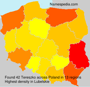 Surname Tereszko in Poland Surname Tereszko in Poland