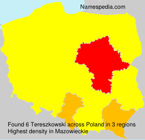 Surname Tereszkowski in Poland Surname Tereszkowski in Poland