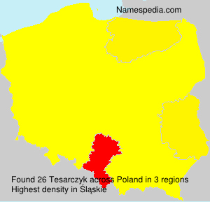 Surname Tesarczyk in Poland Surname Tesarczyk in Poland