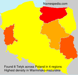 Surname Tetyk in Poland Surname Tetyk in Poland