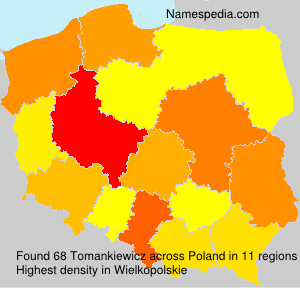 Surname Tomankiewicz in Poland Surname Tomankiewicz in Poland