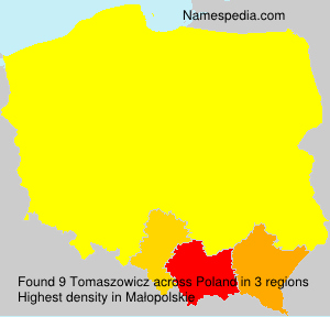 Surname Tomaszowicz in Poland Surname Tomaszowicz in Poland