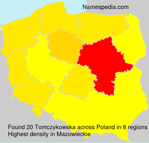 Surname Tomczykowska in Poland Surname Tomczykowska in Poland