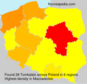 Surname Tomkalski in Poland Surname Tomkalski in Poland
