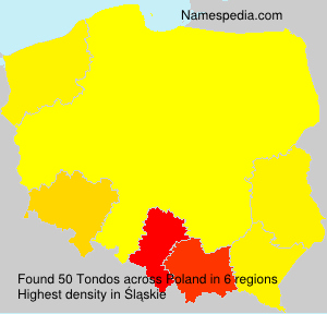 Surname Tondos in Poland Surname Tondos in Poland