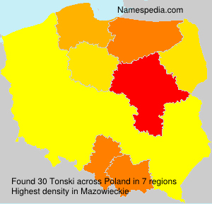 Surname Tonski in Poland Surname Tonski in Poland