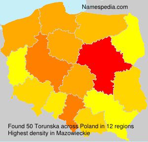 Surname Torunska in Poland Surname Torunska in Poland