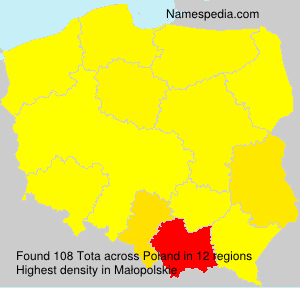 Surname Tota in Poland Surname Tota in Poland