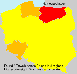 Surname Towcik in Poland Surname Towcik in Poland