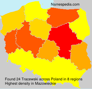 Surname Tracewski in Poland Surname Tracewski in Poland