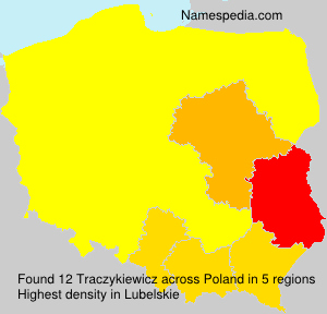 Surname Traczykiewicz in Poland Surname Traczykiewicz in Poland