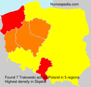 Surname Trakowski in Poland Surname Trakowski in Poland
