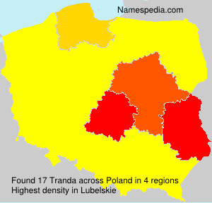 Surname Tranda in Poland Surname Tranda in Poland