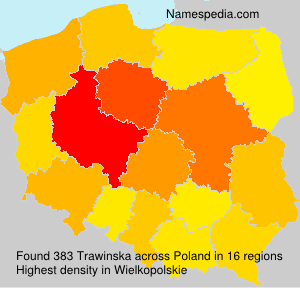 Surname Trawinska in Poland Surname Trawinska in Poland